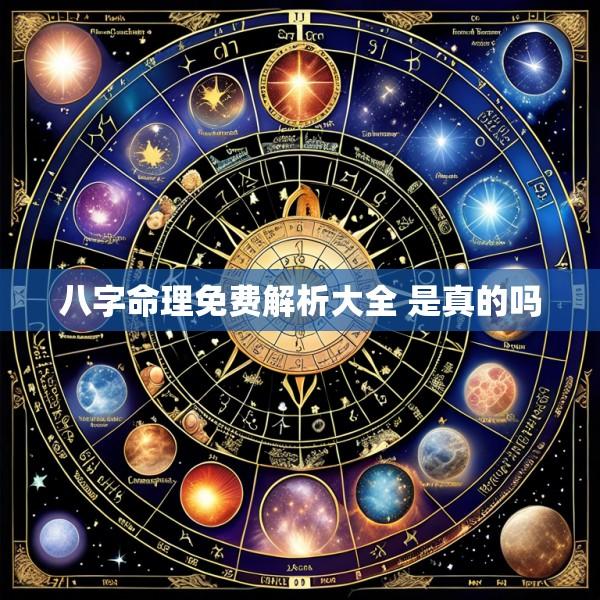 八字命理免费解析大全 是真的吗