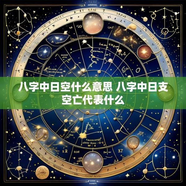 八字中日空什么意思 八字中日支空亡代表什么
