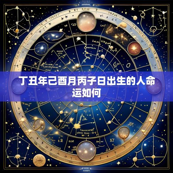 丁丑年己酉月丙子日出生的人命运如何