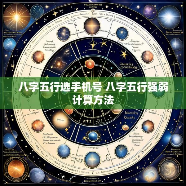 八字五行选手机号 八字五行强弱计算方法