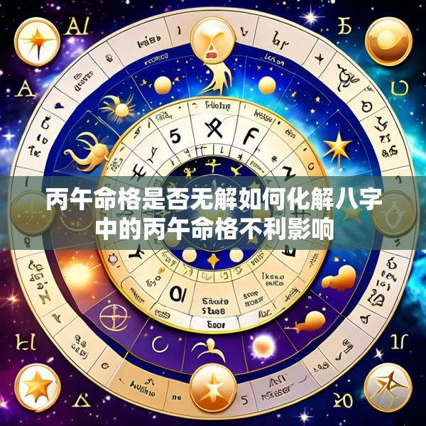 丙午命格是否无解如何化解八字中的丙午命格不利影响