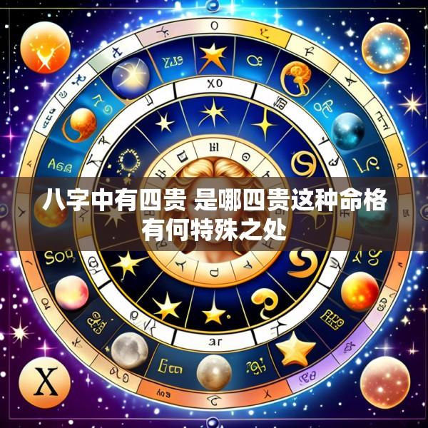 八字中有四贵 是哪四贵这种命格有何特殊之处