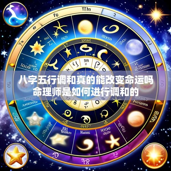 八字五行调和真的能改变命运吗命理师是如何进行调和的