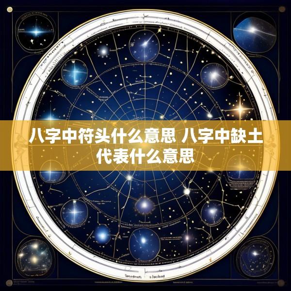 八字中符头什么意思 八字中缺土代表什么意思