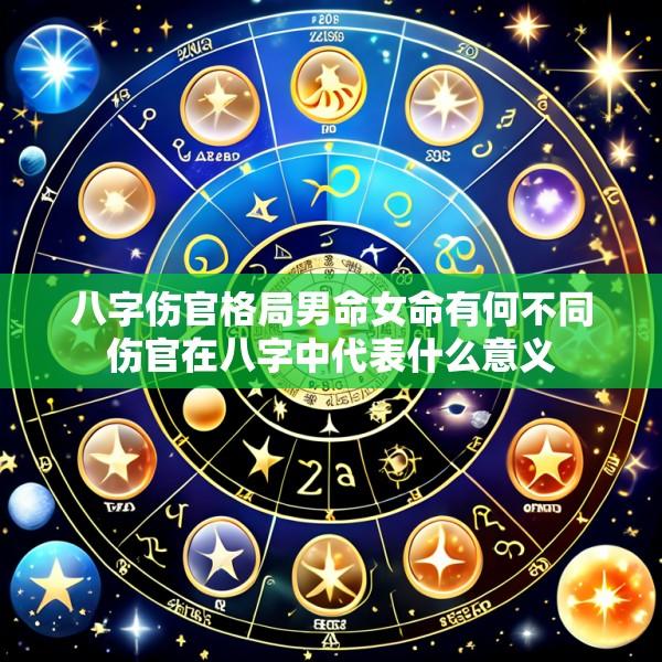八字伤官格局男命女命有何不同伤官在八字中代表什么意义