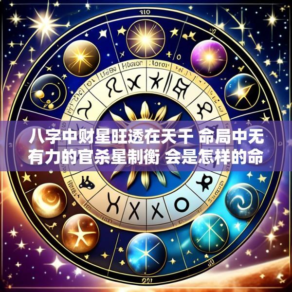 八字中财星旺透在天干 命局中无有力的官杀星制衡 会是怎样的命局呢