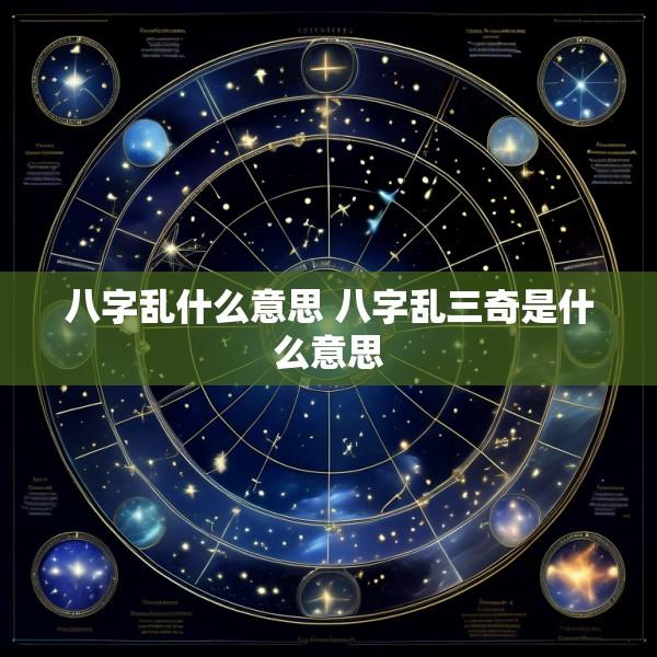 八字乱什么意思 八字乱三奇是什么意思