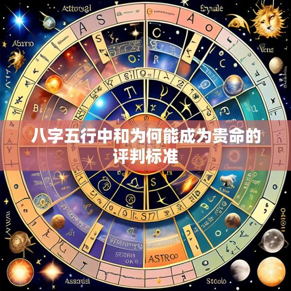 八字五行中和为何能成为贵命的评判标准