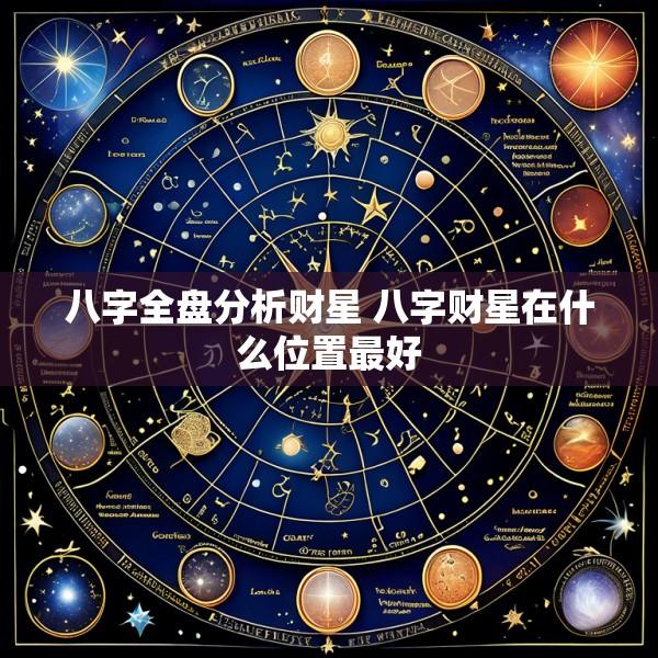 八字全盘分析财星 八字财星在什么位置最好