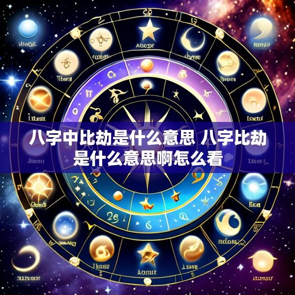 八字中比劫是什么意思 八字比劫是什么意思啊怎么看