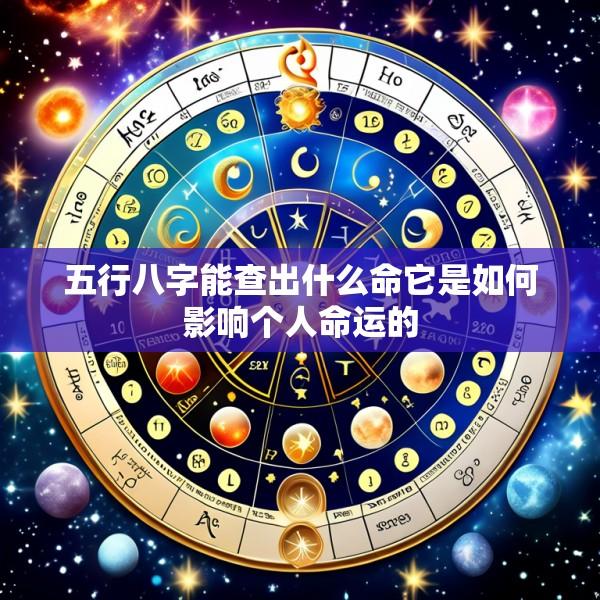 五行八字能查出什么命它是如何影响个人命运的