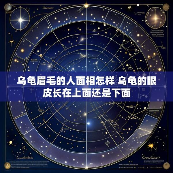 乌龟眉毛的人面相怎样 乌龟的眼皮长在上面还是下面