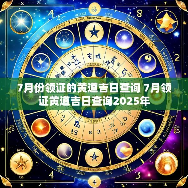7月份领证的黄道吉日查询 7月领证黄道吉日查询2025年