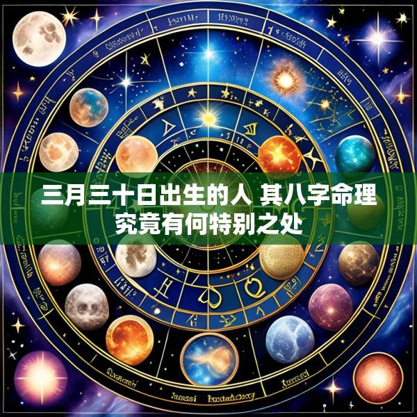 三月三十日出生的人 其八字命理究竟有何特别之处