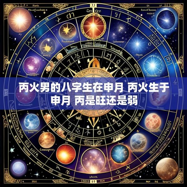 丙火男的八字生在申月 丙火生于申月 丙是旺还是弱
