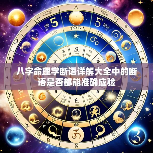 八字命理学断语详解大全中的断语是否都能准确应验