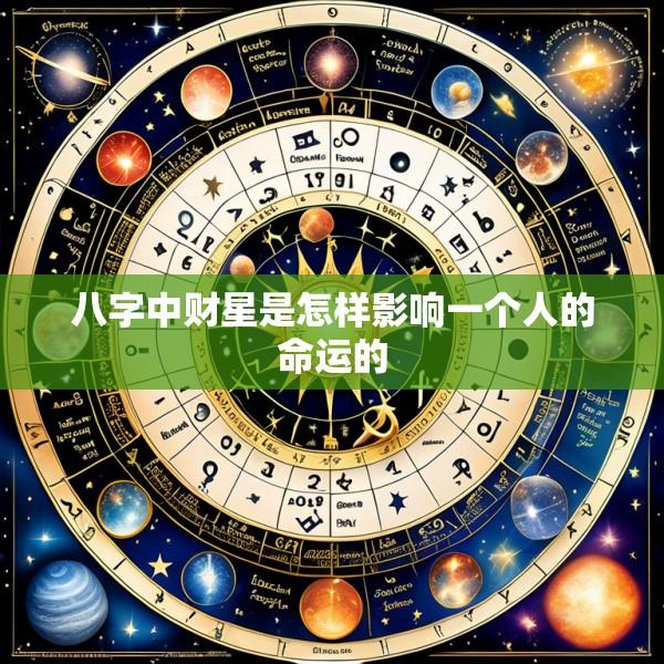 八字中财星是怎样影响一个人的命运的