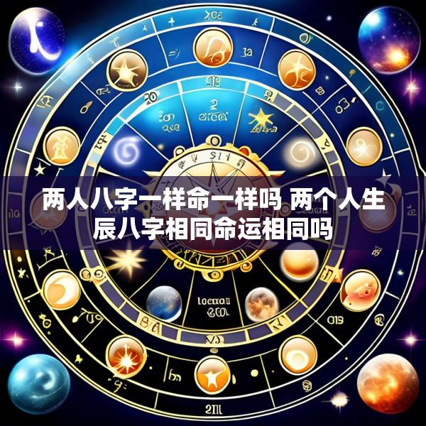 两人八字一样命一样吗 两个人生辰八字相同命运相同吗
