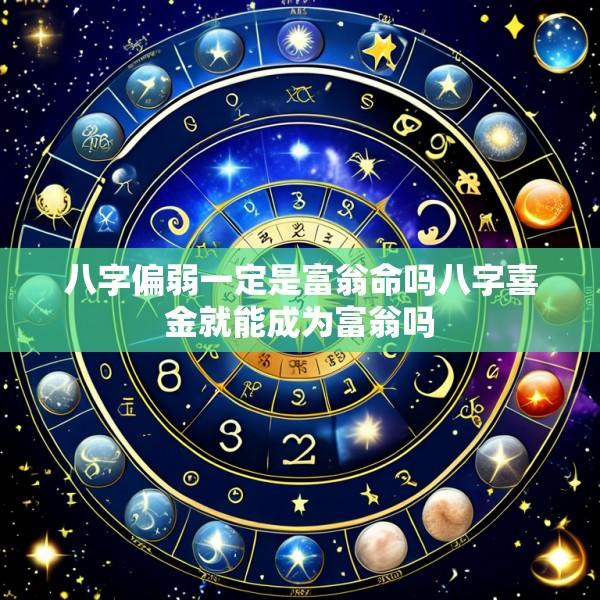 八字偏弱一定是富翁命吗八字喜金就能成为富翁吗
