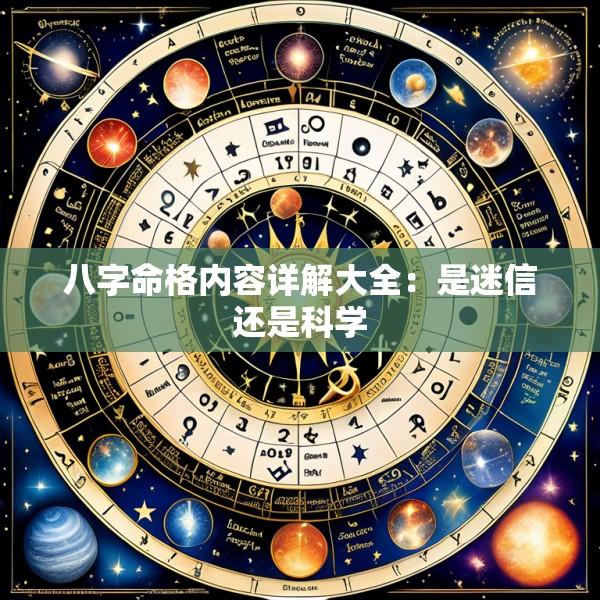 八字命格内容详解大全：是迷信还是科学