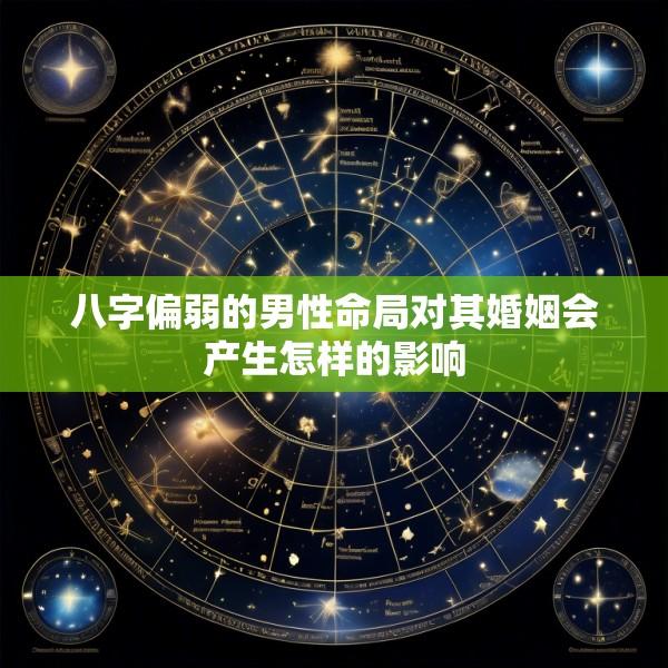 八字偏弱的男性命局对其婚姻会产生怎样的影响