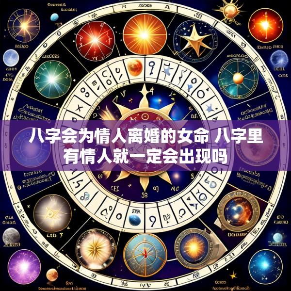 八字会为情人离婚的女命 八字里有情人就一定会出现吗