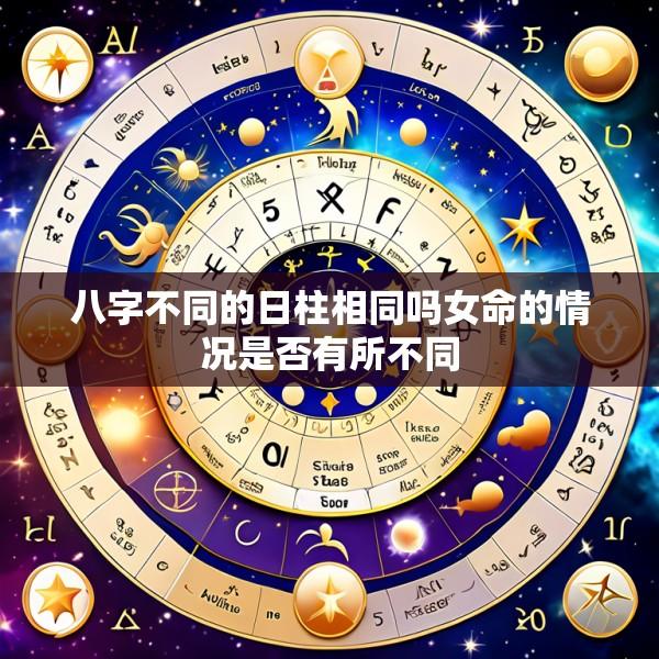 八字不同的日柱相同吗女命的情况是否有所不同