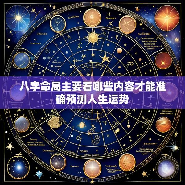 八字命局主要看哪些内容才能准确预测人生运势