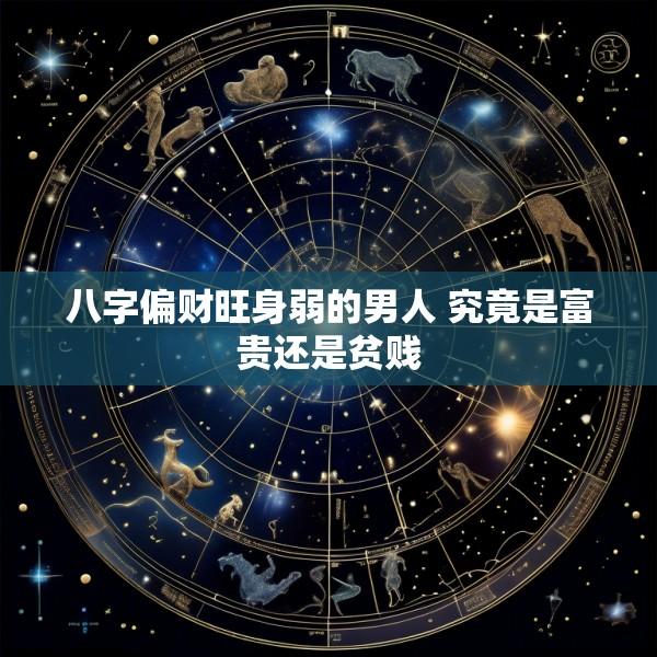 八字偏财旺身弱的男人 究竟是富贵还是贫贱