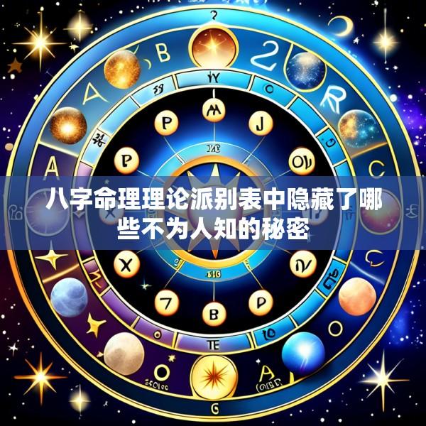八字命理理论派别表中隐藏了哪些不为人知的秘密