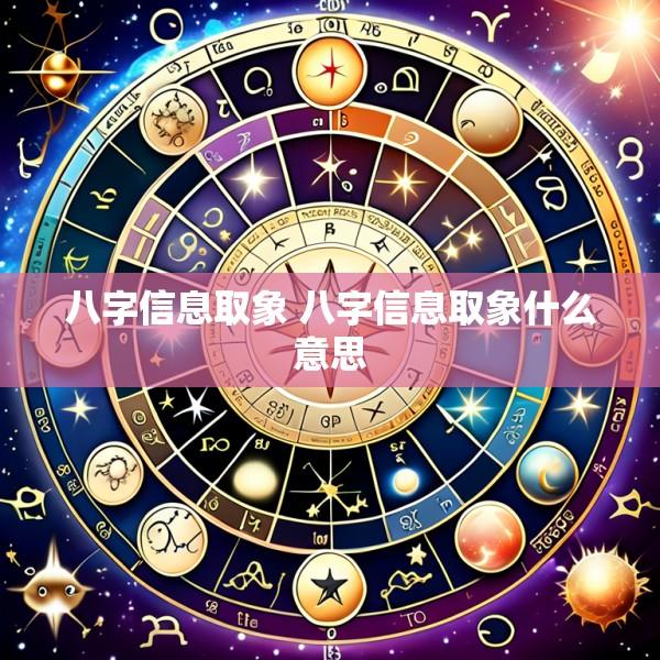八字信息取象 八字信息取象什么意思