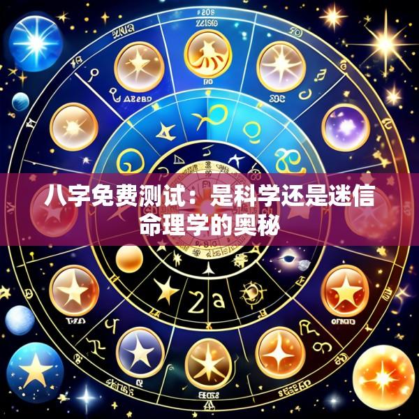 八字免费测试：是科学还是迷信命理学的奥秘