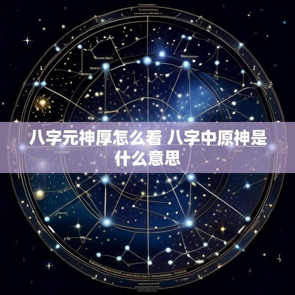 八字元神厚怎么看 八字中原神是什么意思