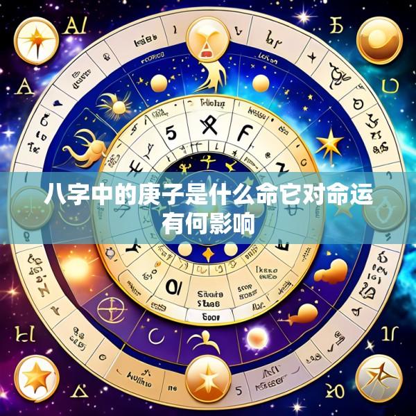 八字中的庚子是什么命它对命运有何影响