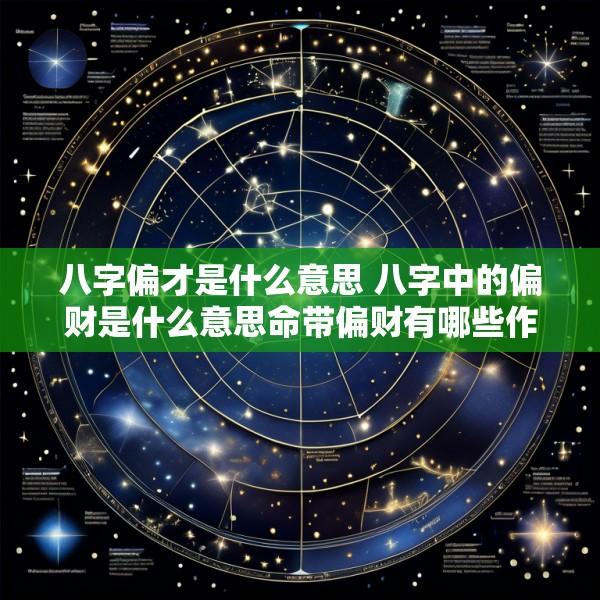 八字偏才是什么意思 八字中的偏财是什么意思命带偏财有哪些作用