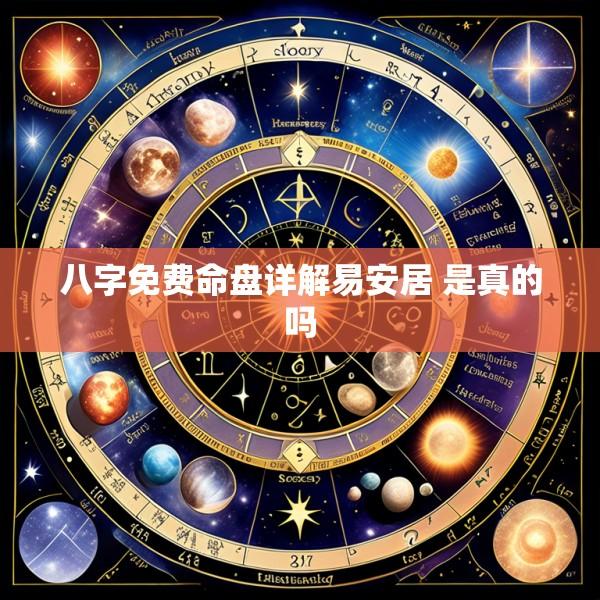 八字免费命盘详解易安居 是真的吗