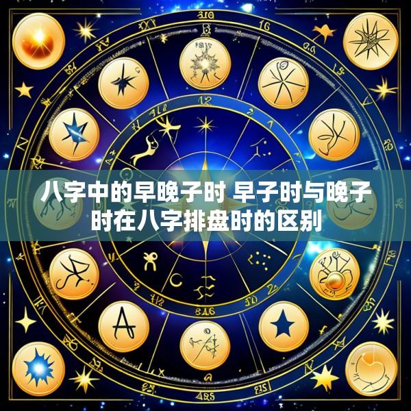 八字中的早晚子时 早子时与晚子时在八字排盘时的区别