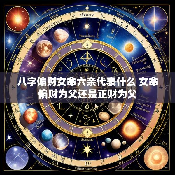 八字偏财女命六亲代表什么 女命偏财为父还是正财为父