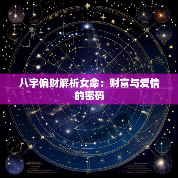 八字偏财解析女命：财富与爱情的密码