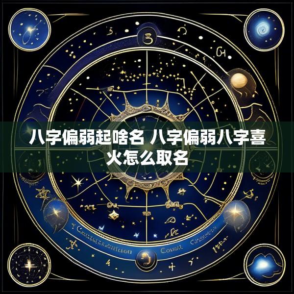 八字偏弱起啥名 八字偏弱八字喜火怎么取名