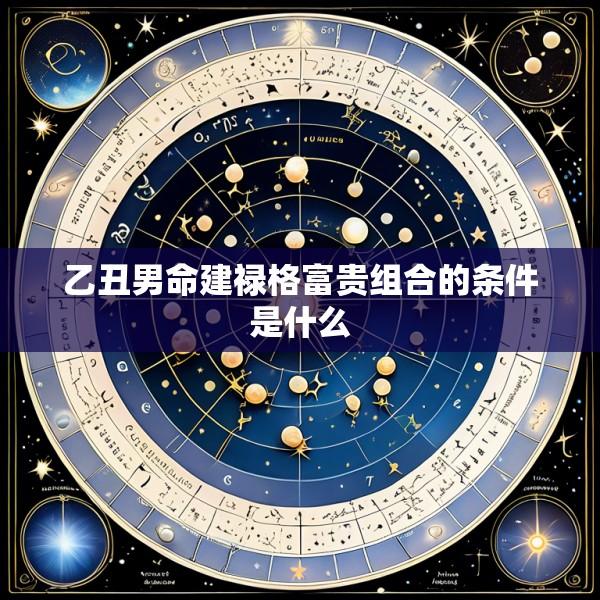 乙丑男命建禄格富贵组合的条件是什么