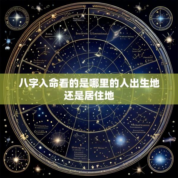 八字入命看的是哪里的人出生地还是居住地