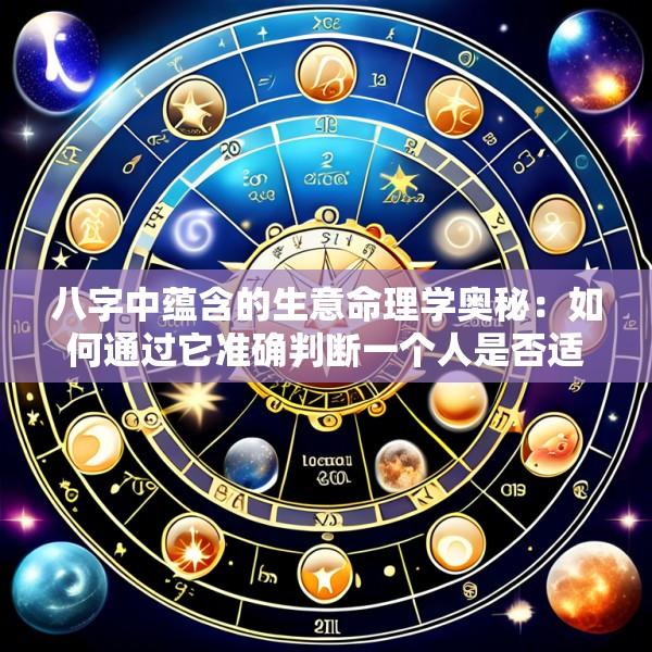 八字中蕴含的生意命理学奥秘：如何通过它准确判断一个人是否适合从商