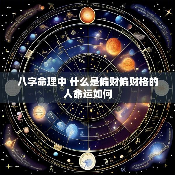 八字命理中 什么是偏财偏财格的人命运如何