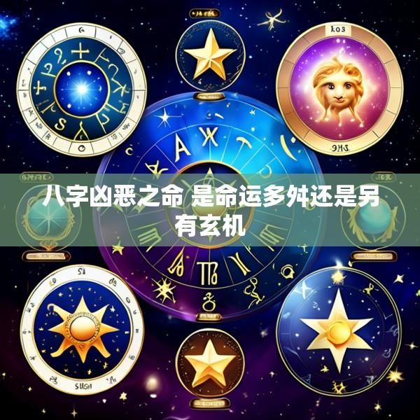 八字凶恶之命 是命运多舛还是另有玄机