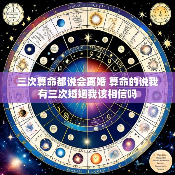 三次算命都说会离婚 算命的说我有三次婚姻我该相信吗