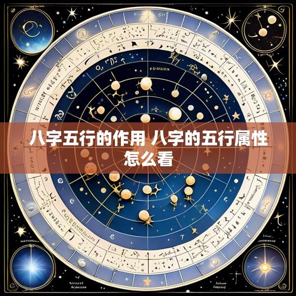 八字五行的作用 八字的五行属性怎么看