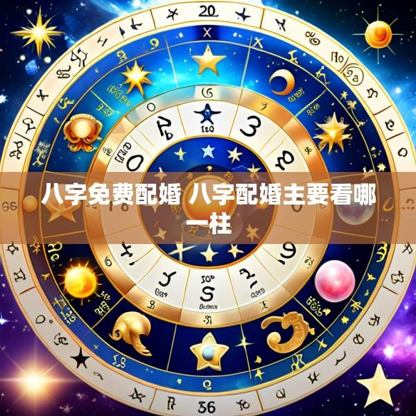 八字免费配婚 八字配婚主要看哪一柱