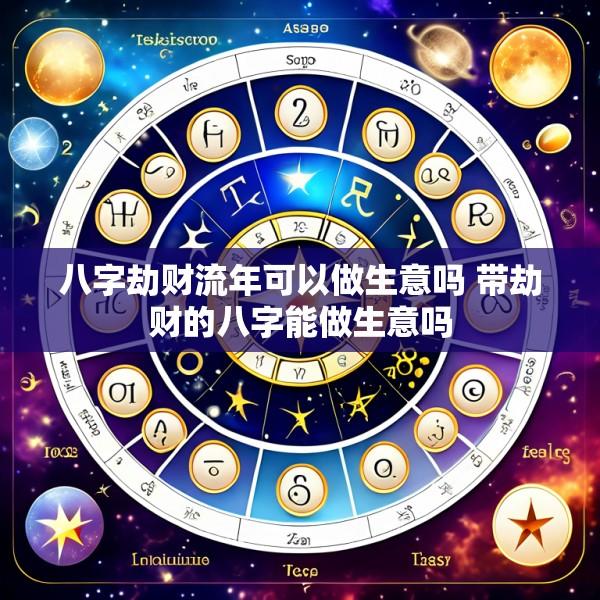 八字劫财流年可以做生意吗 带劫财的八字能做生意吗