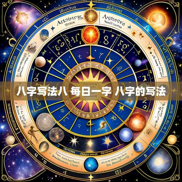 八字写法八 每日一字 八字的写法